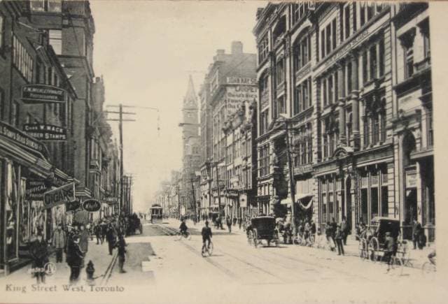 Historical photo of King West, Toronto