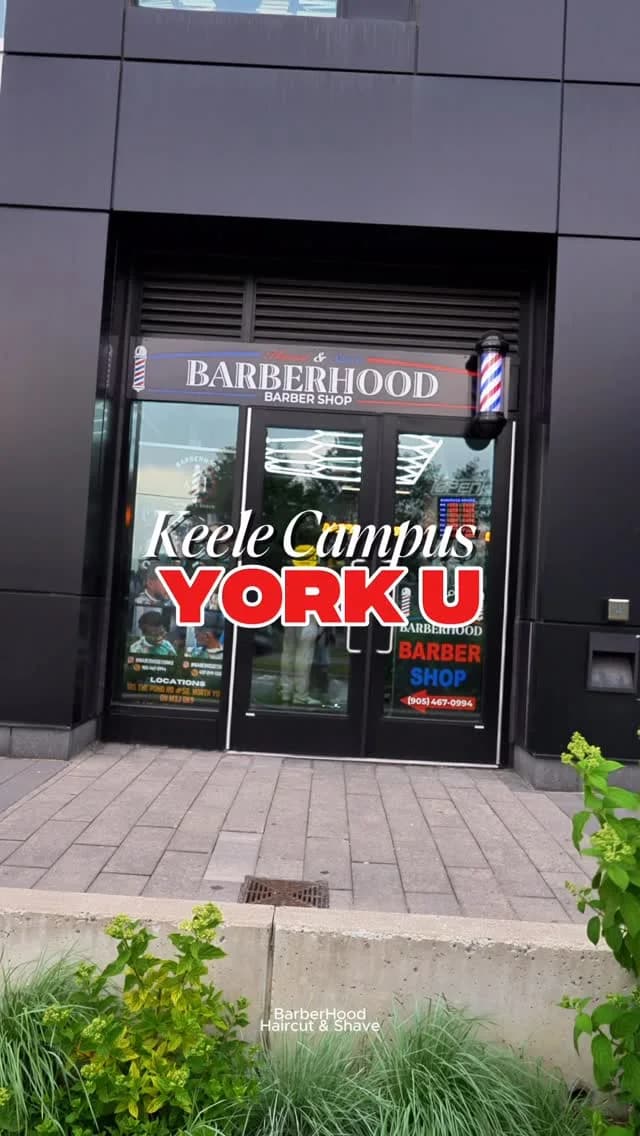 The Barberhood York U storefront on Keele Campus