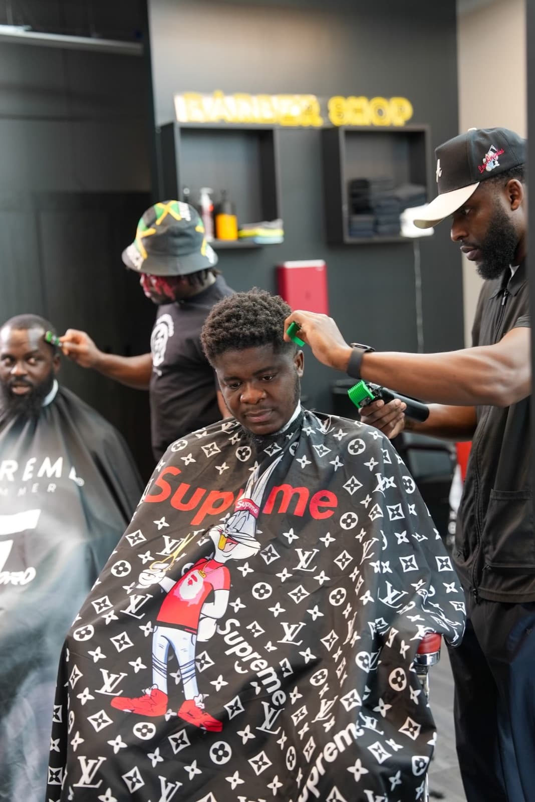 Simba and Ace working inside Barberhood York U